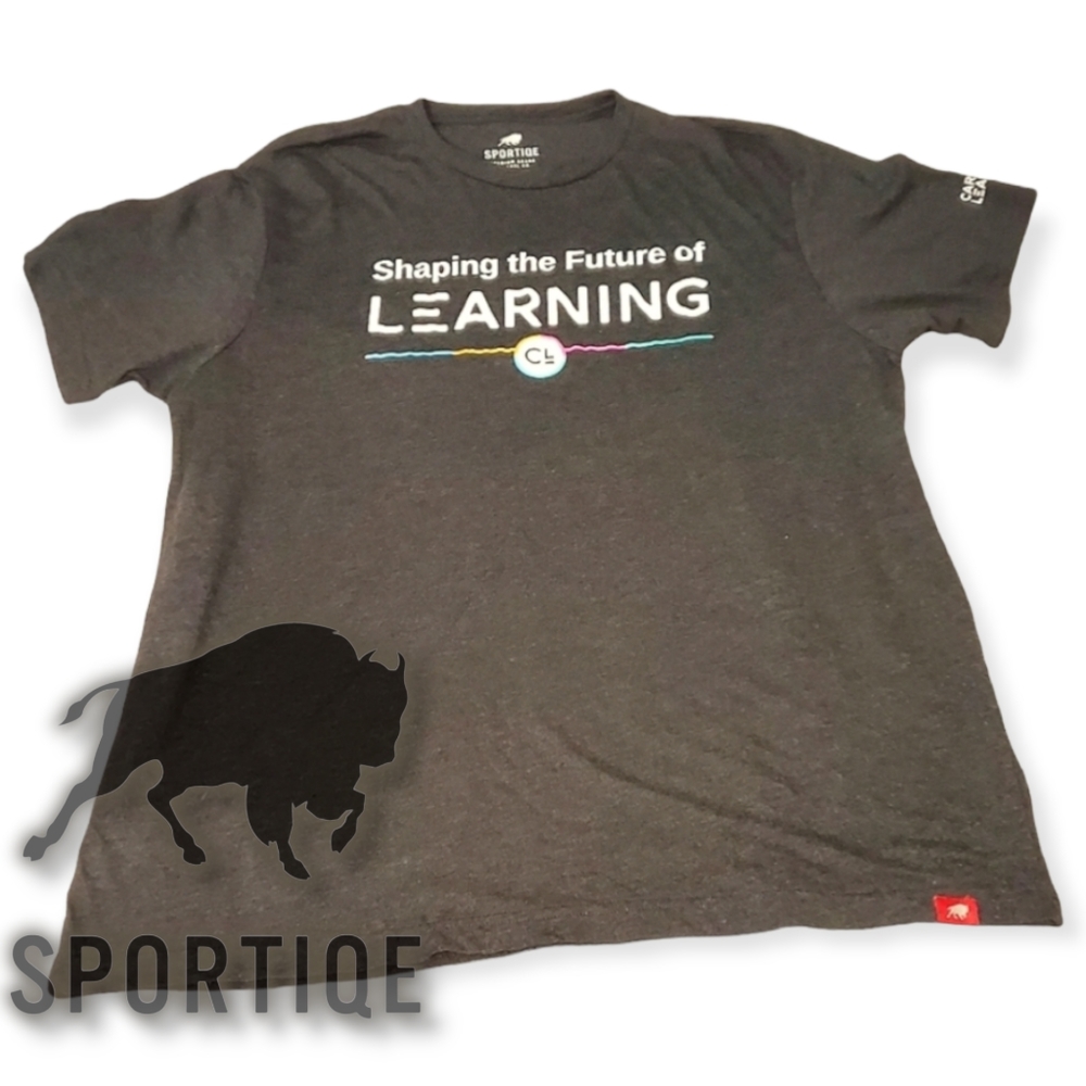 SPORTIQE | Men's gray brand front graphic short-sleeve t-shirt. Size 2X.